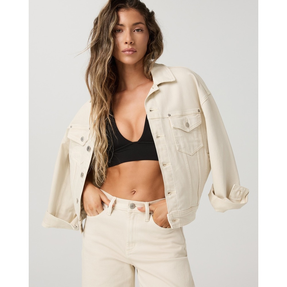 Vuori Women's Denim Jacket "Bone" Sz M NWT $188 Retail Sold Out Online!